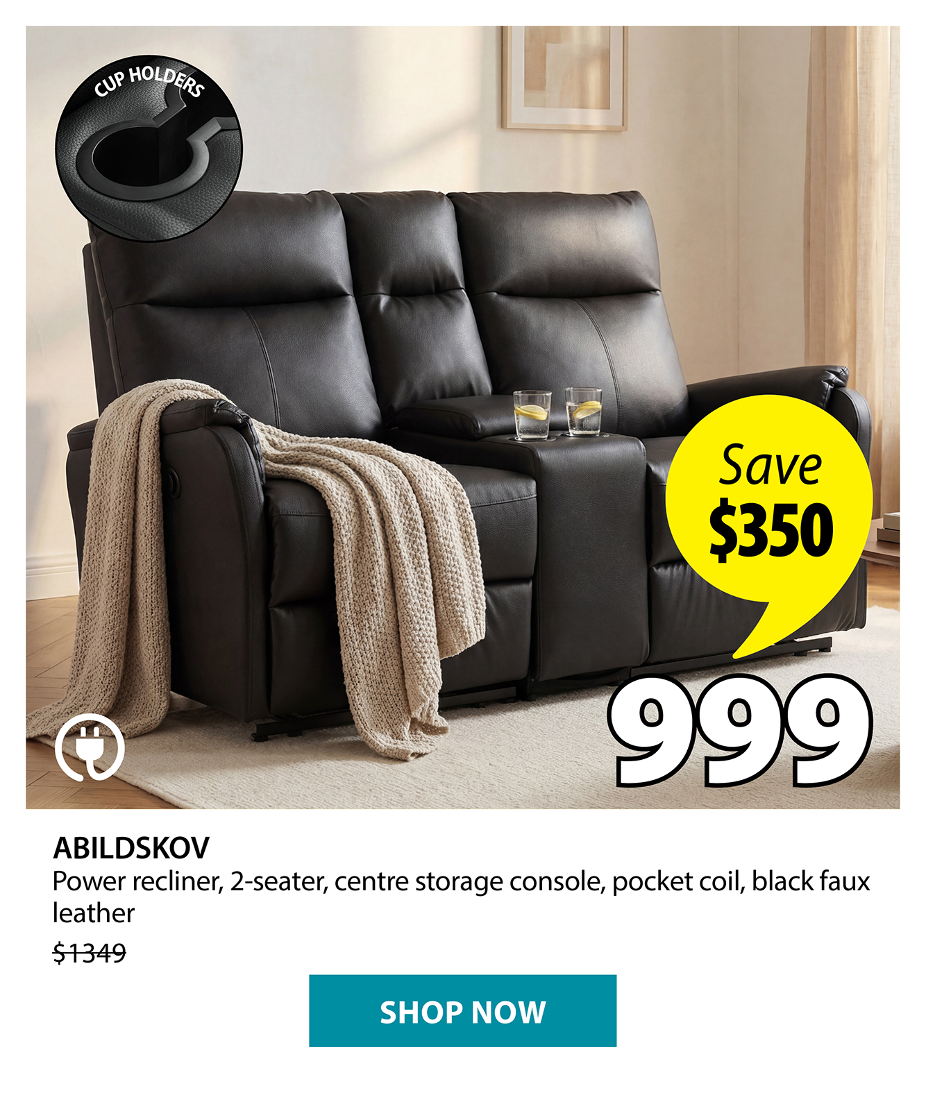 ABILDSKOV Power recliner | Save $350