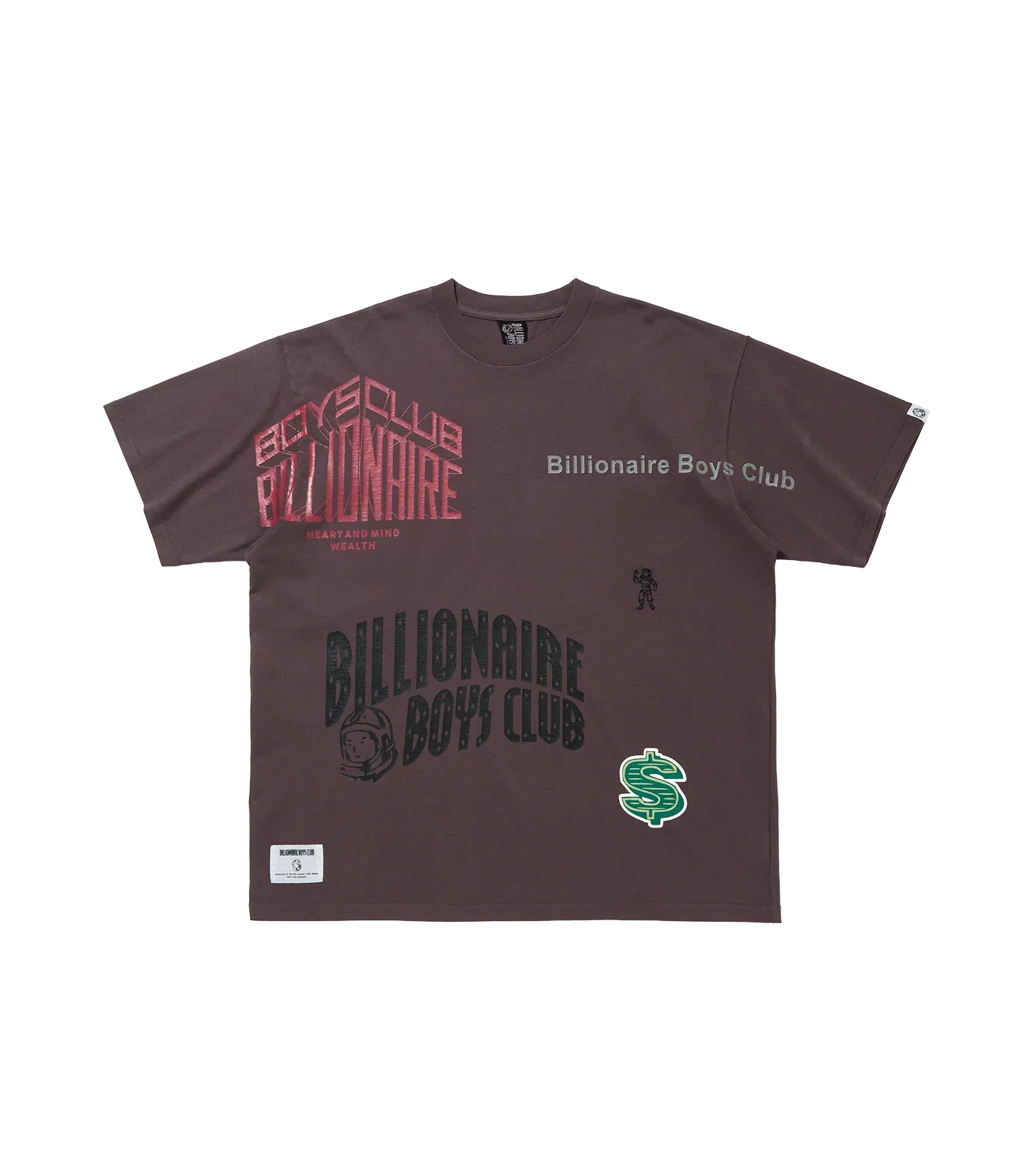 Image of GARMENT DYE SCRAP T-SHIRT - CHARCOAL