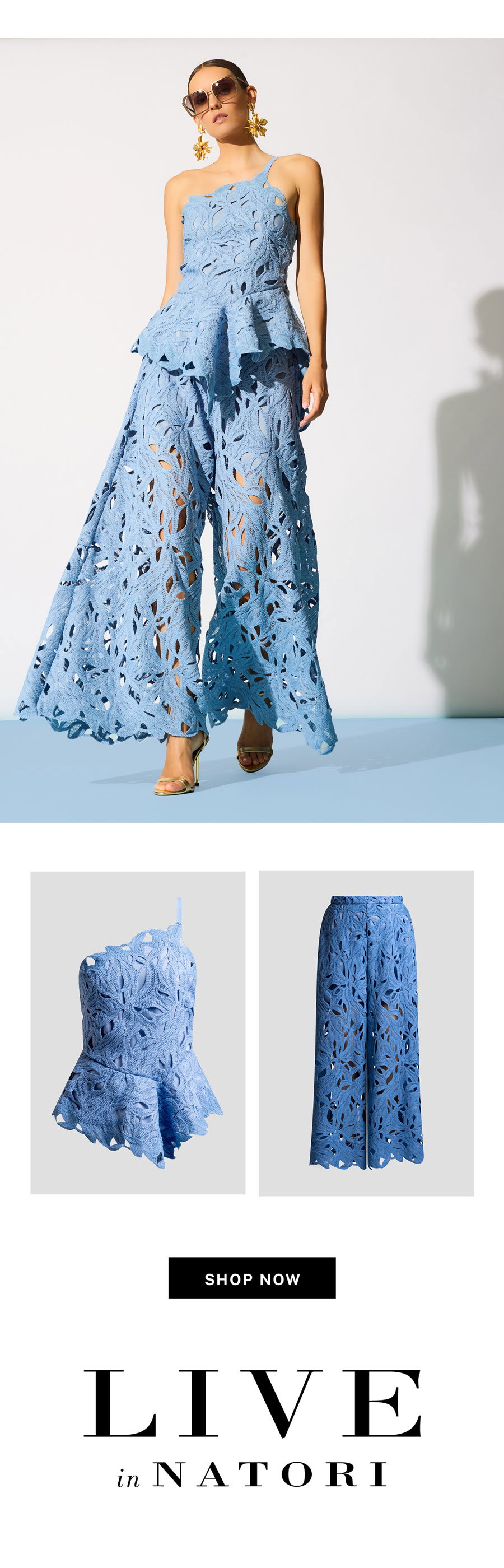 New in ready-to-wear: allover lace in Blue Iris.