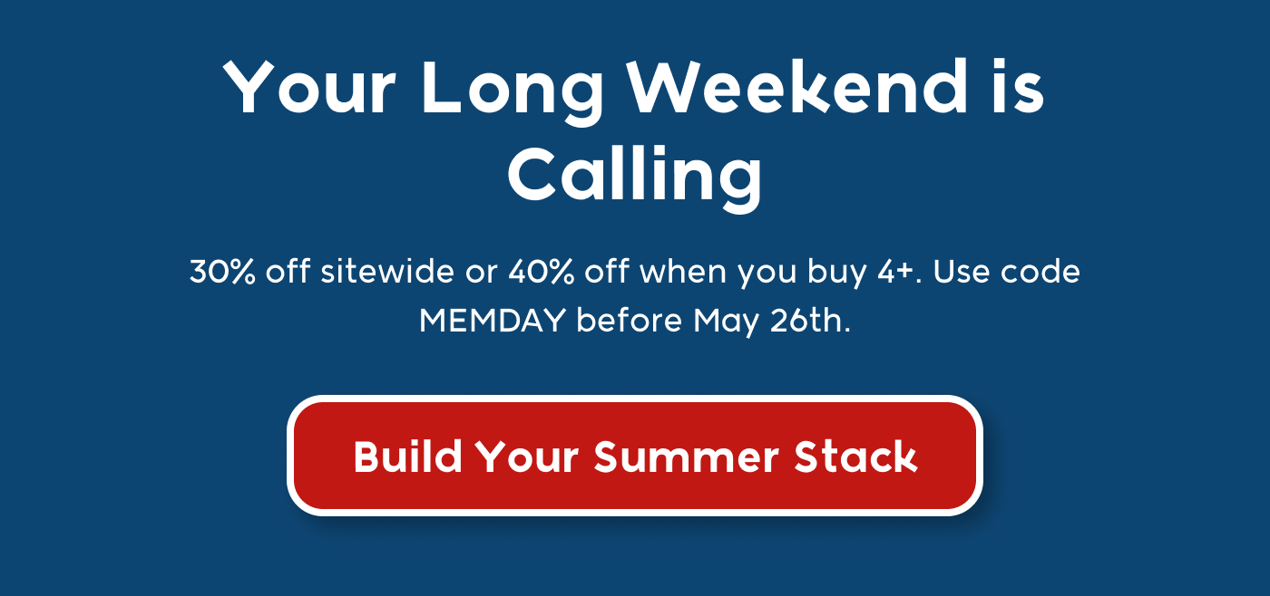 Memorial Day sale banner with summer stock promotion