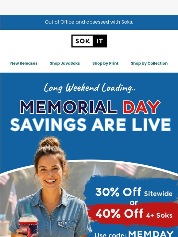 Long Weekend = Big Savings 🏖️ 30% Off Sitewide