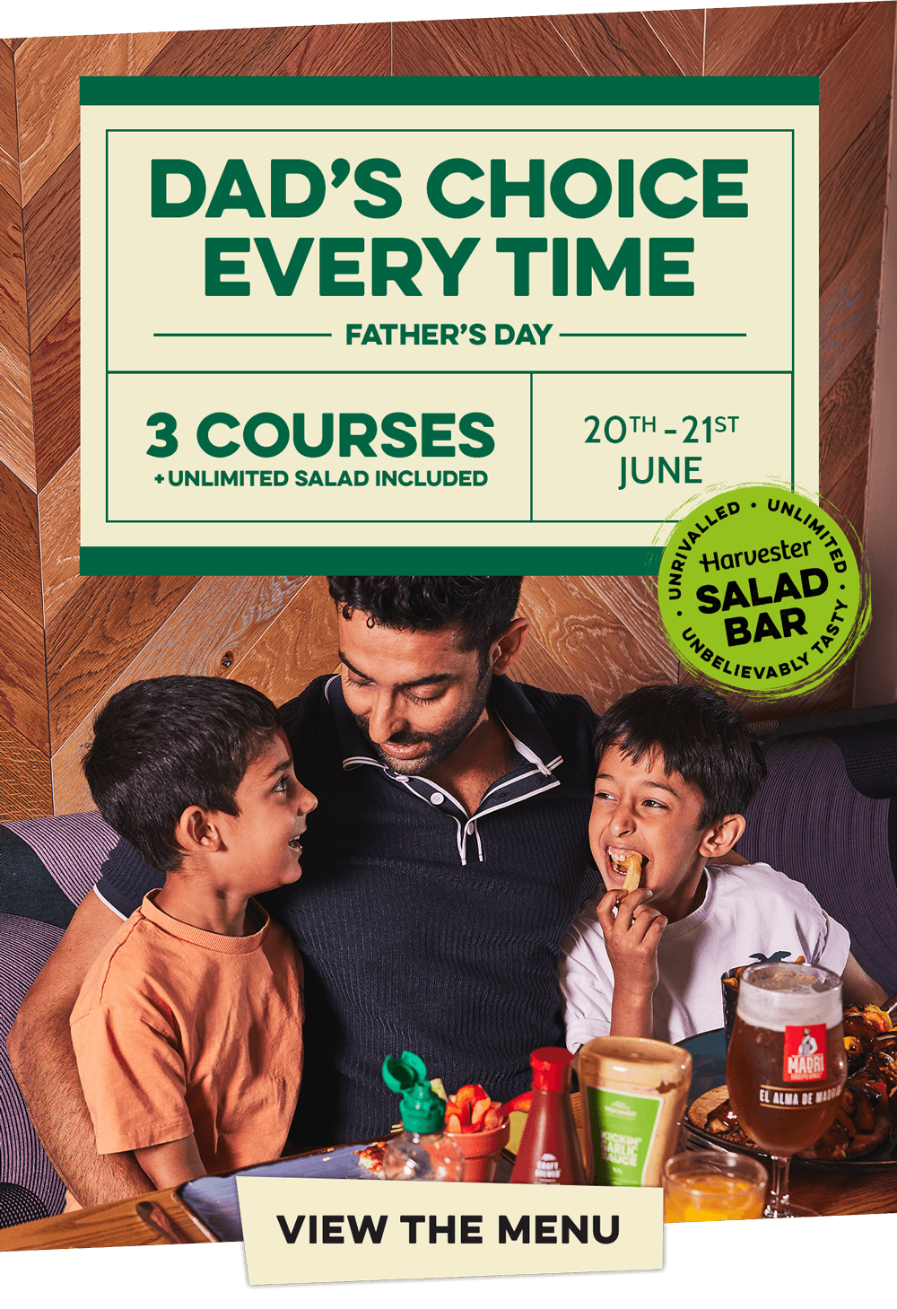 Dad's choice every time, join us this Father's Day