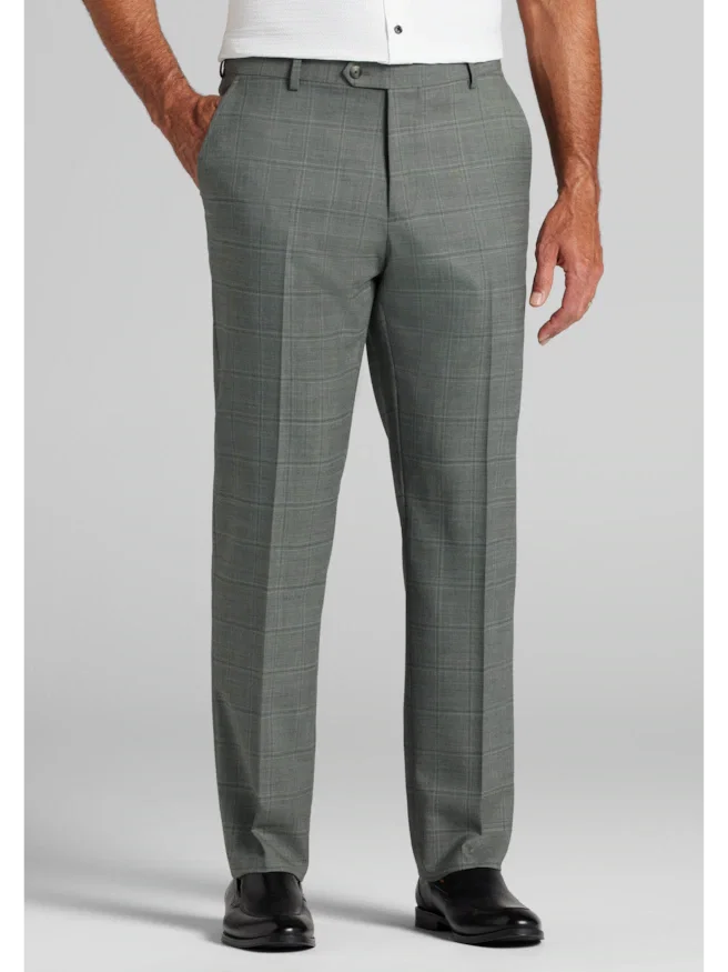 Traveler® COOL<i>MOTION</i> Tailored Fit Windowpane Suit Separate Pants