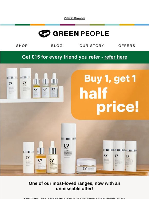 Hi there, buy 1 get 1 half price on Age Defy+