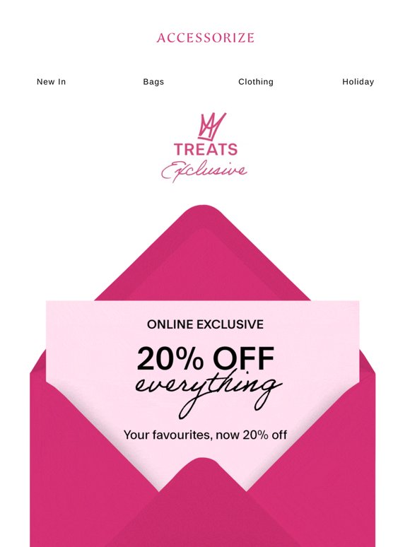 Just for you, Here’s 20% OFF
