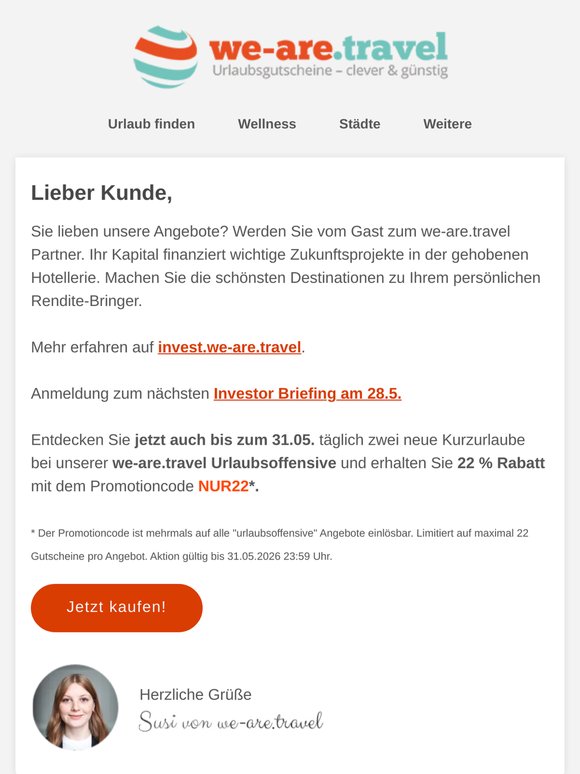 Investieren, wo Sie gerne Urlaub machen