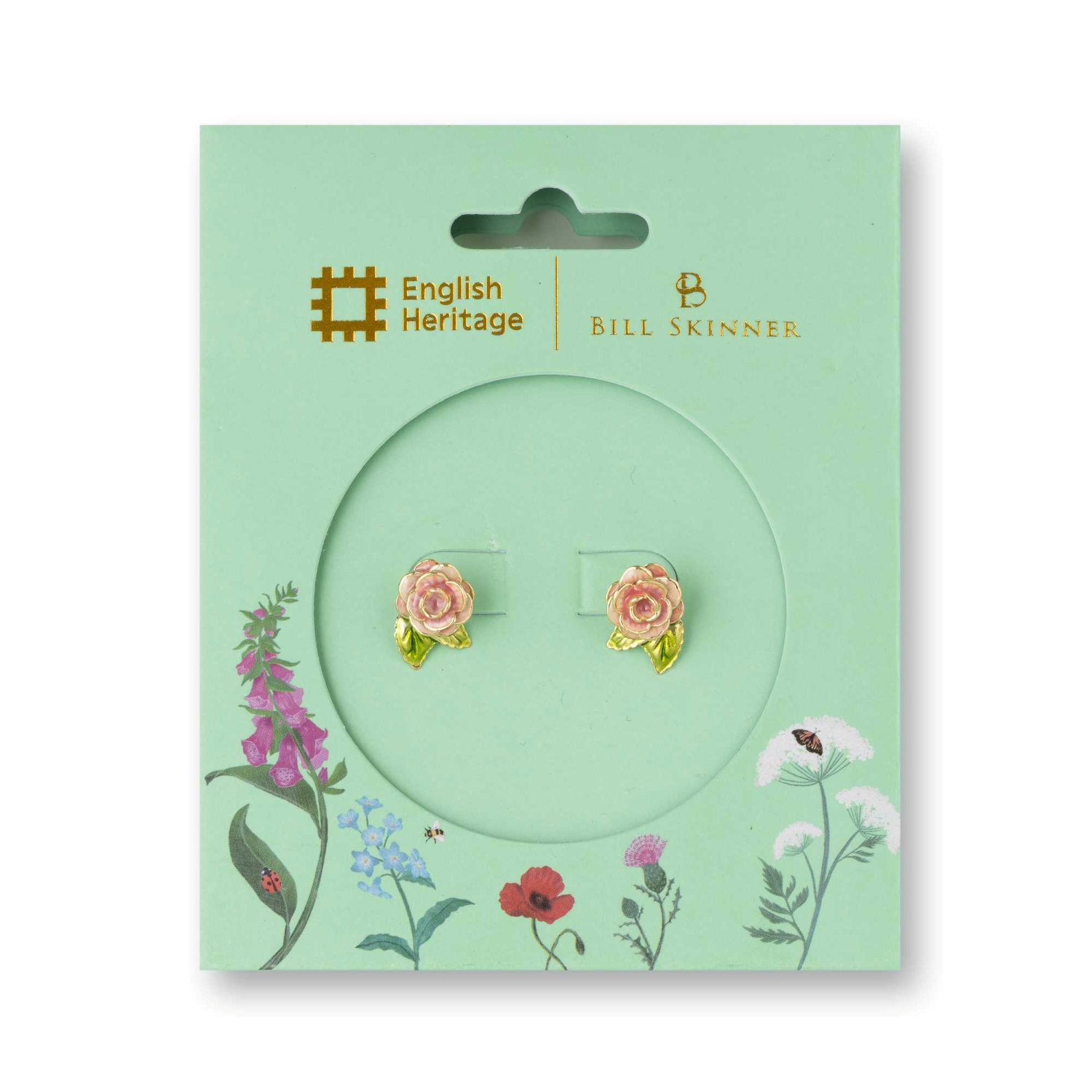 Vintage Rose Bill Skinner Stud Earrings