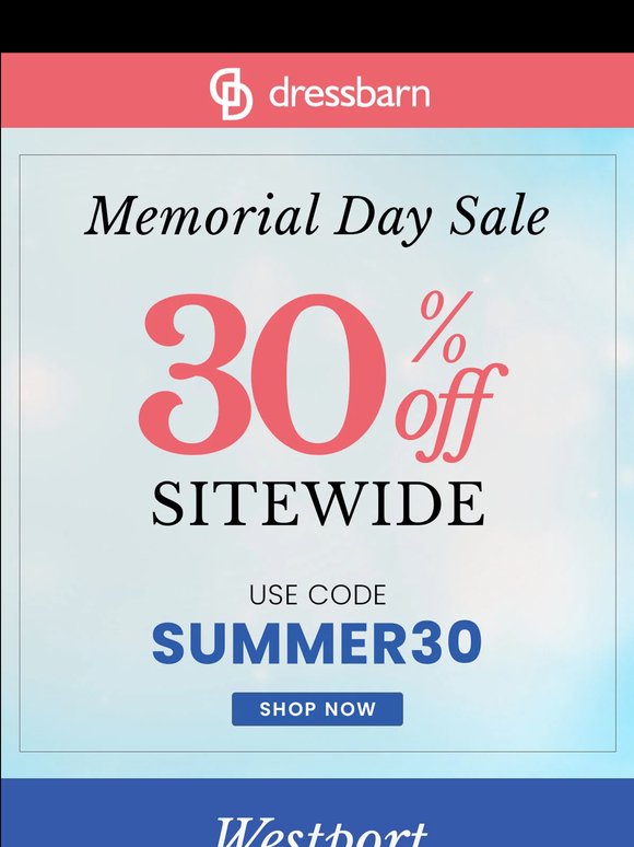 WESTPORT SIGNATURE DENIM. 30% OFF SITEWIDE.