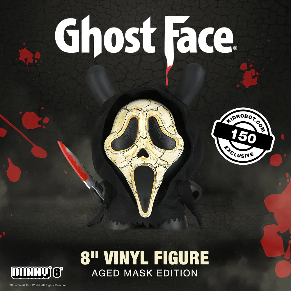 Image of Ghost Face 8" Dunny Vinyl Art Figure - Aged Mask Edition - Exclusive (Limited Edition to 150) (PRE-ORDER)