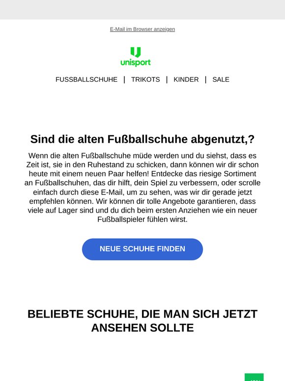 Zeit für neue Fußballschuhe ?
