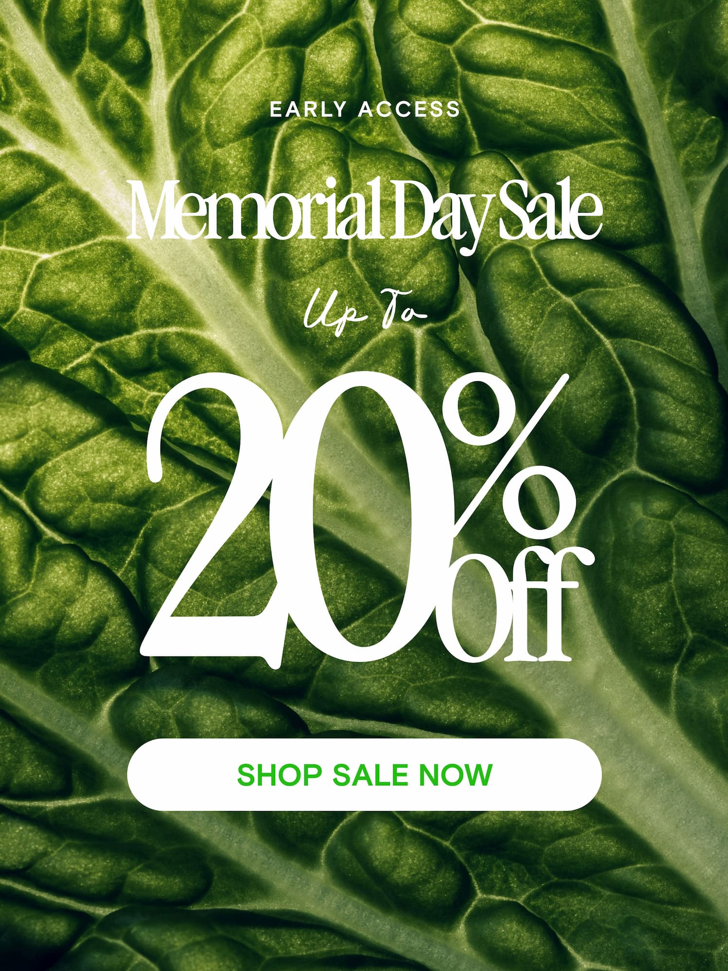 Memorial Day Sale Early Access, 20% OFF