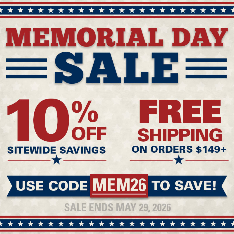 Save 10% sitewide and get FREE UPS Ground Shipping to contiguous US on orders of $149 and up.