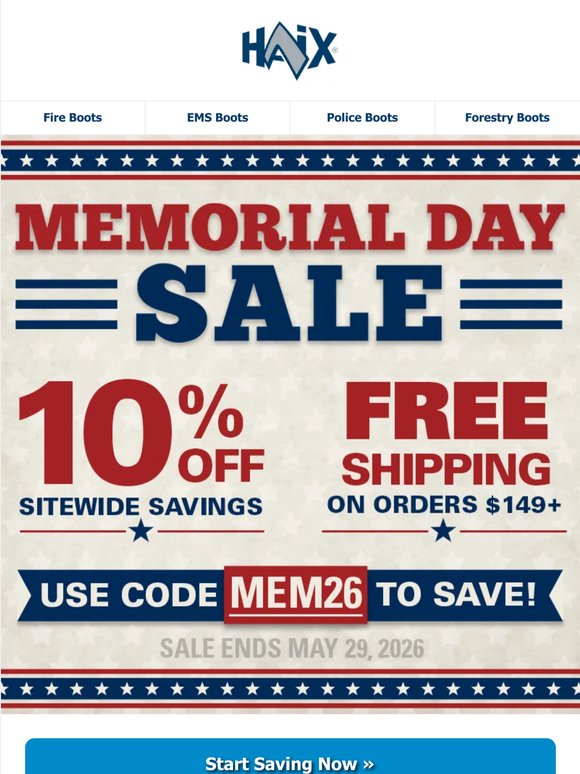 HAIX Memorial Day Sale