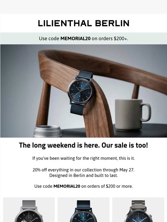 Memorial Day Sale: 20% off for a few more days.