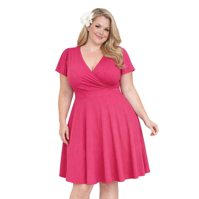 Lyra - Mini Dress - Cerise