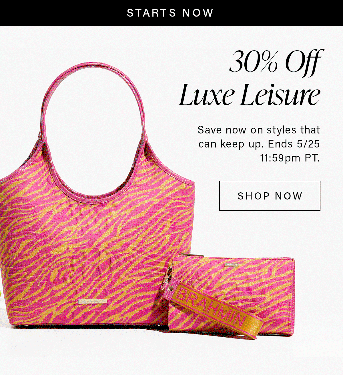 STARTS NOW 30% off Luxe Leisure Save now on styles that can keep up. Ends 5/25 11:59pm PT. SHOP NOW