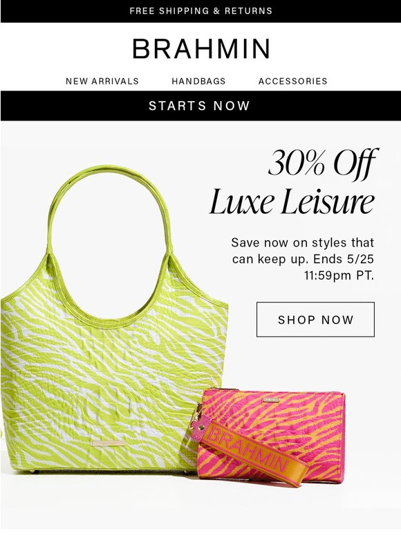 30% off Luxe Leisure starting NOW
