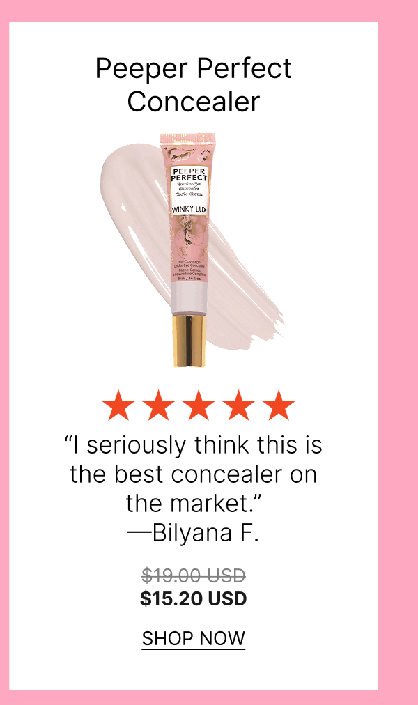 Peeper Perfect Under-Eye Concealer  [Click here to Shop Now]