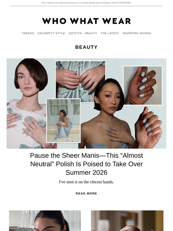 This "almost neutral" polish is poised to take over summer 2026