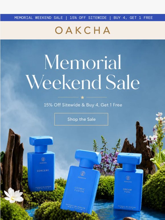 LIVE NOW: Buy 4, Get 1 Free All Weekend Long + 15% Off