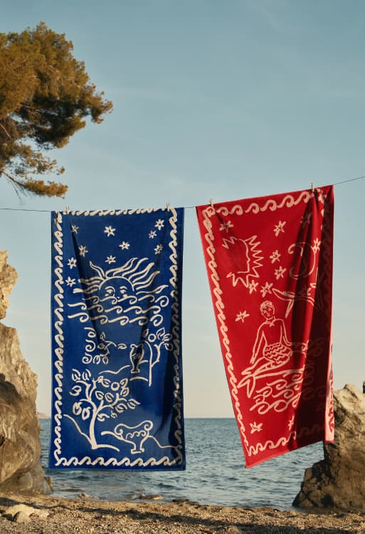 Serviette de plage - Jacques Merle x Bonsoirs