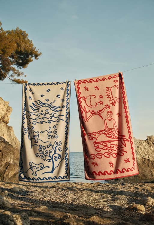 Serviette de plage - Jacques Merle x Bonsoirs