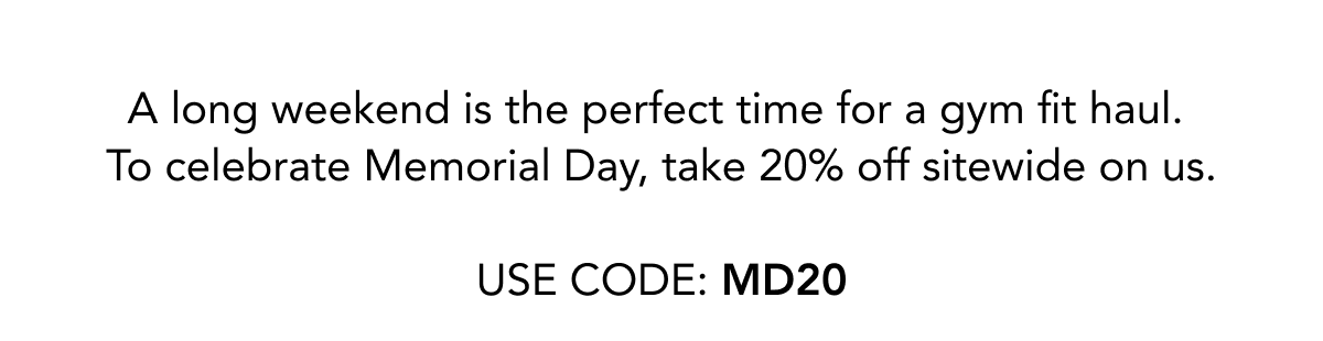 20% OFF SITEWIDE