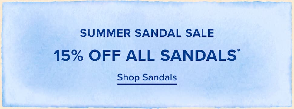 Summer sandal sale - 15% off all sandals