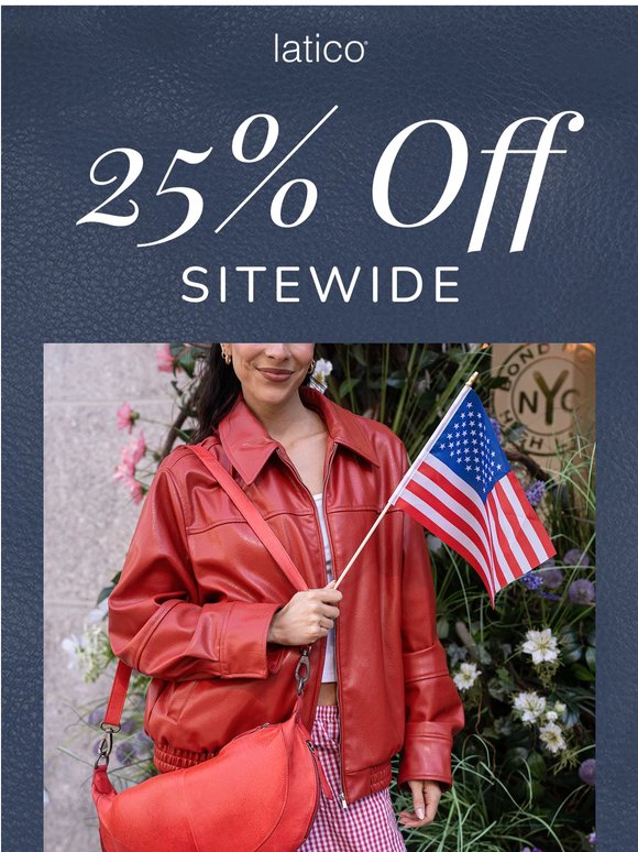 25% Off Sitewide For Memorial Day