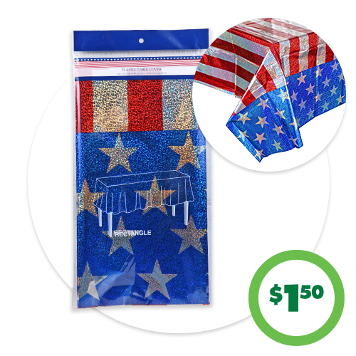 $1.50 Patriotic Table Cover