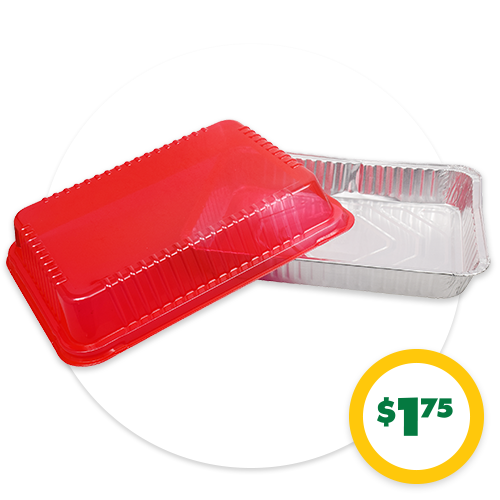 $1.75 Rectangular Foil Pan & Lid