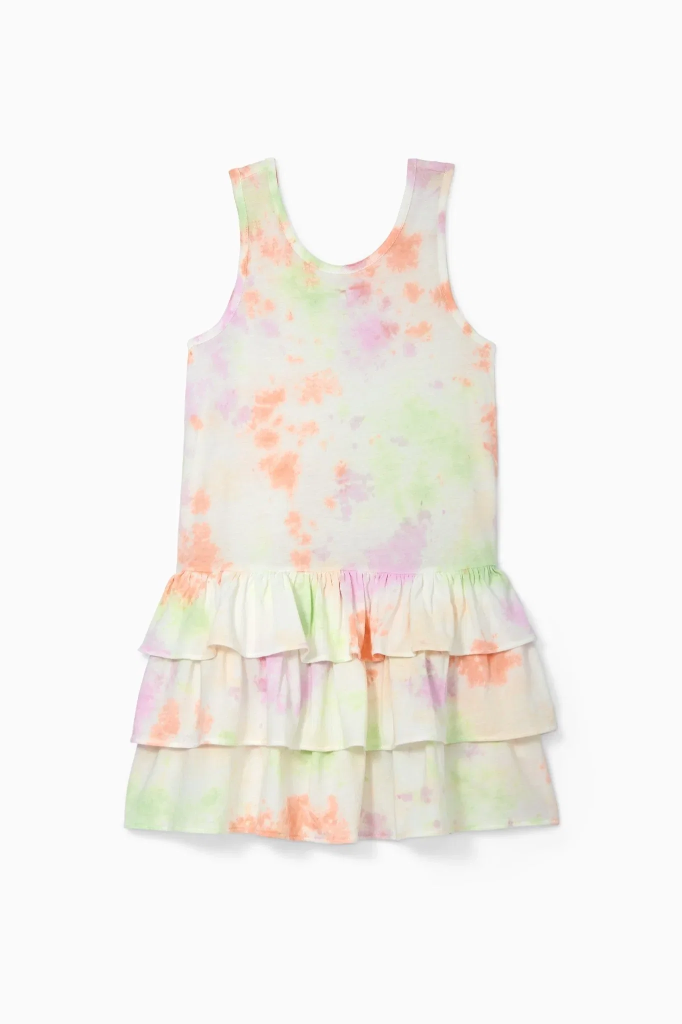Image of Tie-Dye Ruffle Dress - FINAL SALE