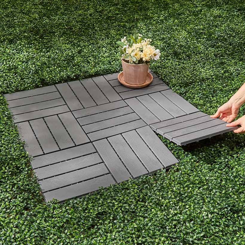 Image of Multi Purpose Interlocking Gray Tiles - Set of 9