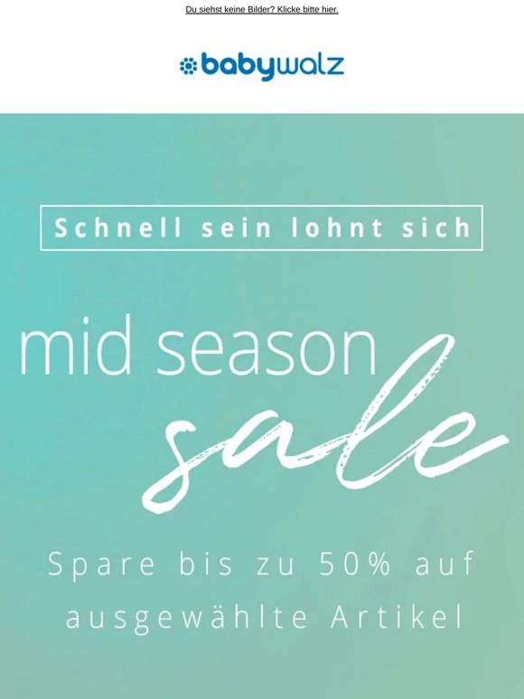 Mid Season Sale: ausgewählte Artikel bis –50 % ✨