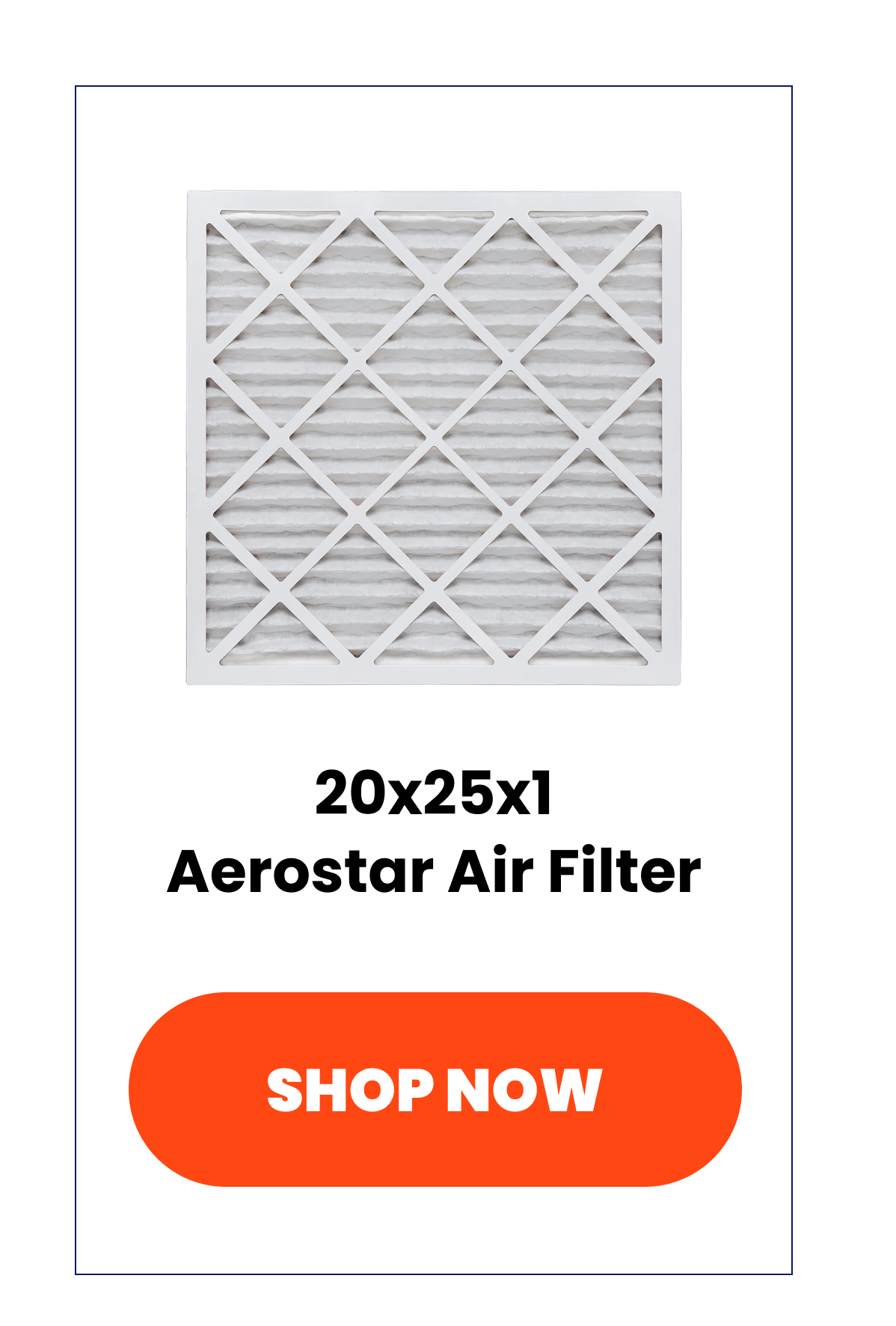 20x25x1 Aerostar Air Filter