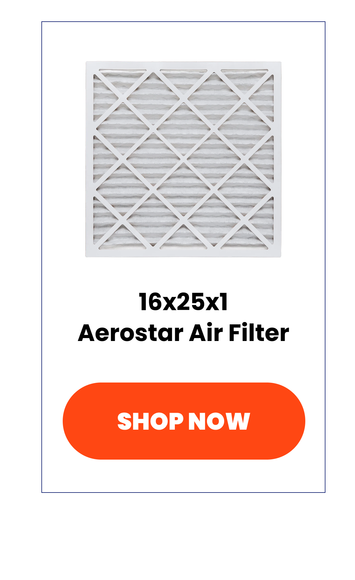 16x25x1 Aerostar Air Filter