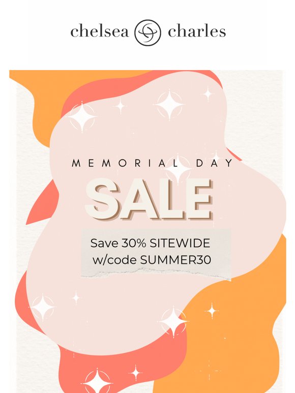 Memorial Day Sale! ☀️ 30% OFF SITEWIDE