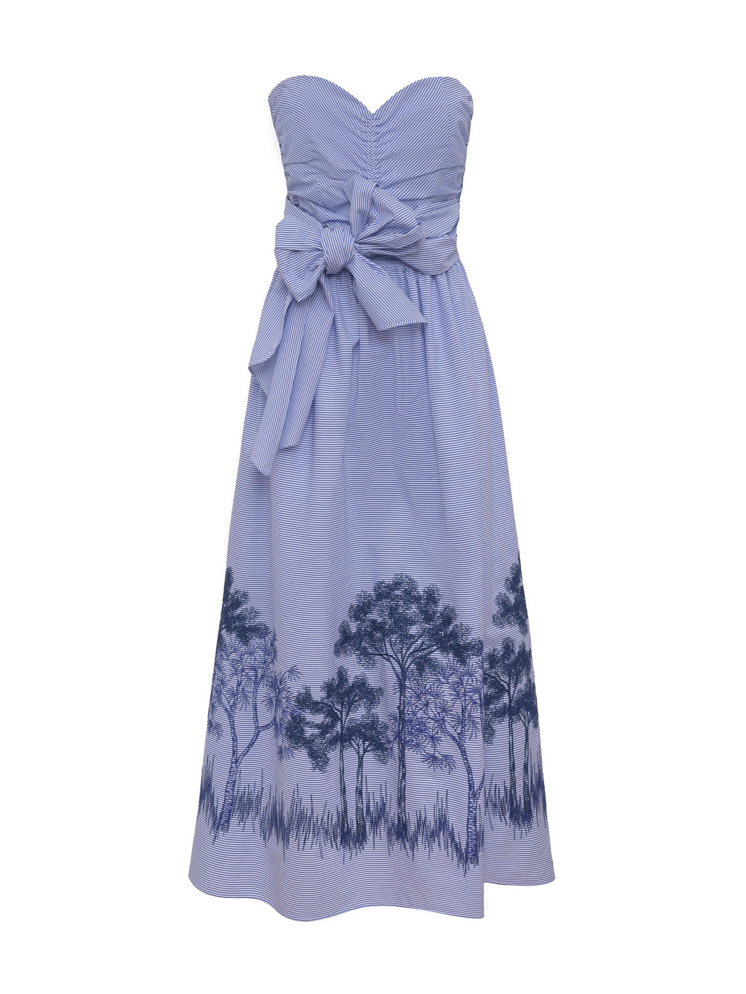 Image of Desidera Strapless Cotton Midi Dress