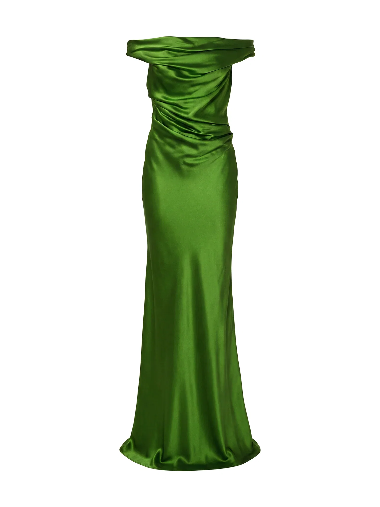 Image of Bardot Off-Shoulder Silk Gown