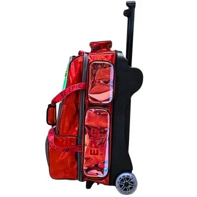 Image of Epic 3 Ball Triple Superior Deluxe Red Holo Bowling Bag