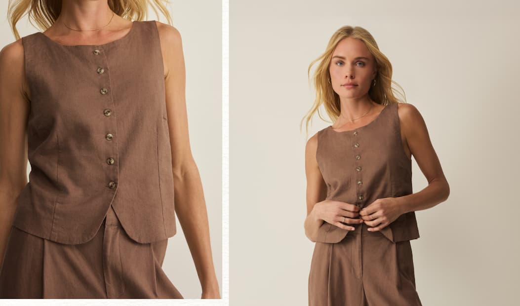 Shop Roman Linen Vest