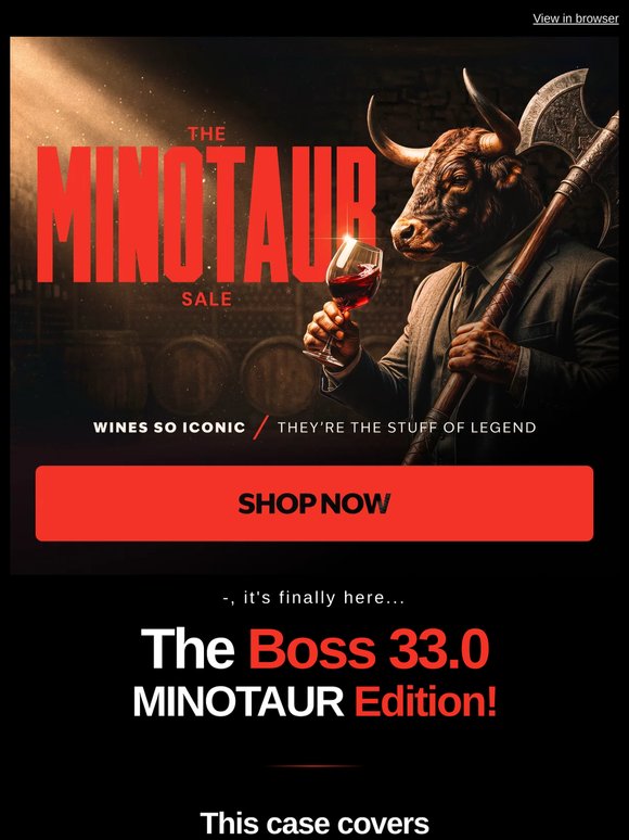 A 98pt, $450 RRP Shiraz for UNDER $17!? 💥 The Minotaur BOSS is HERE! 💥