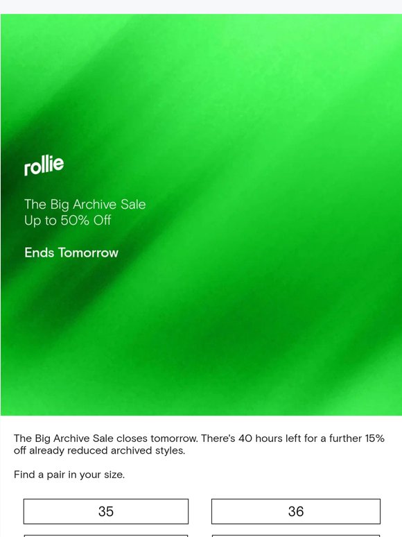 The Big Archive Sale closes tomorrow