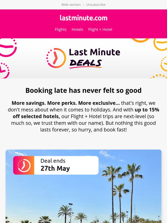 Holiday from £176? THAT'S a Last Minute deal