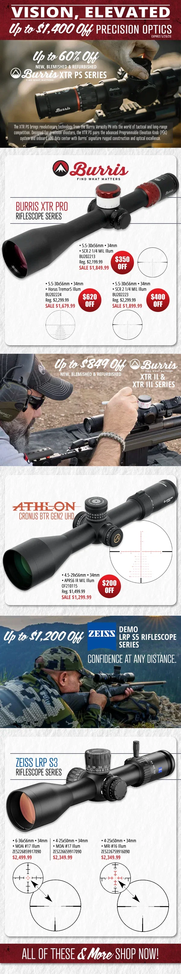 Up to $1,400 Off Precision Optics!