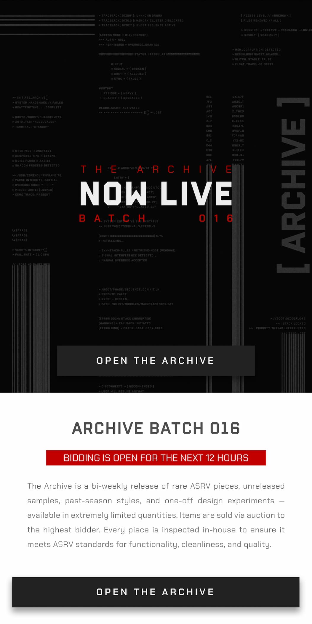 The Archive – Now Live