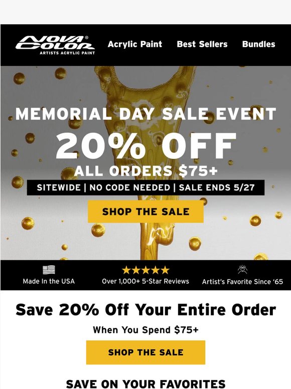 🇺🇸 Memorial Day: Save 20%