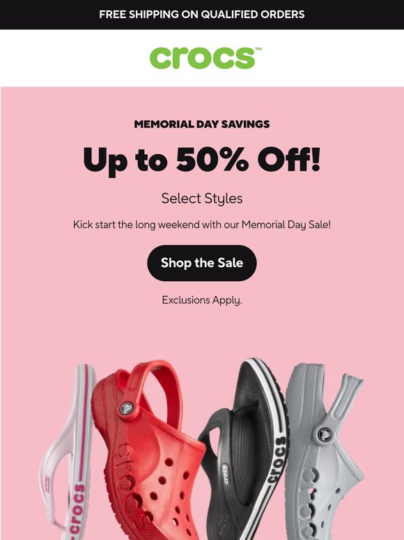 Holiday weekend🤝Holiday Savings. Up to 50% off!