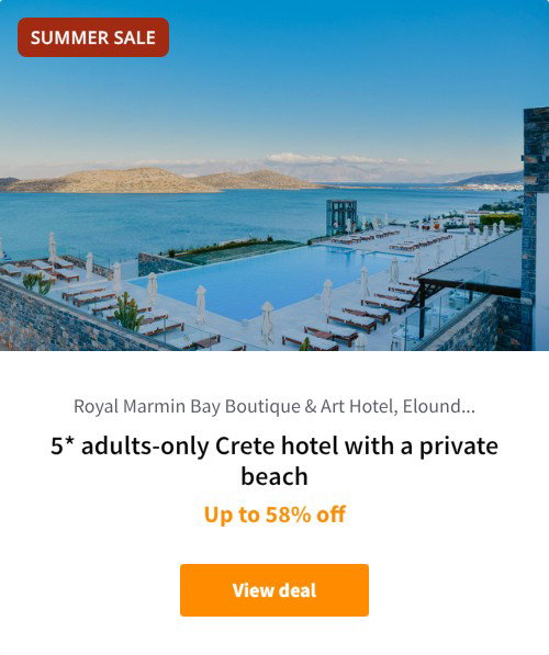 5* adults-only Crete hotel with a private beach