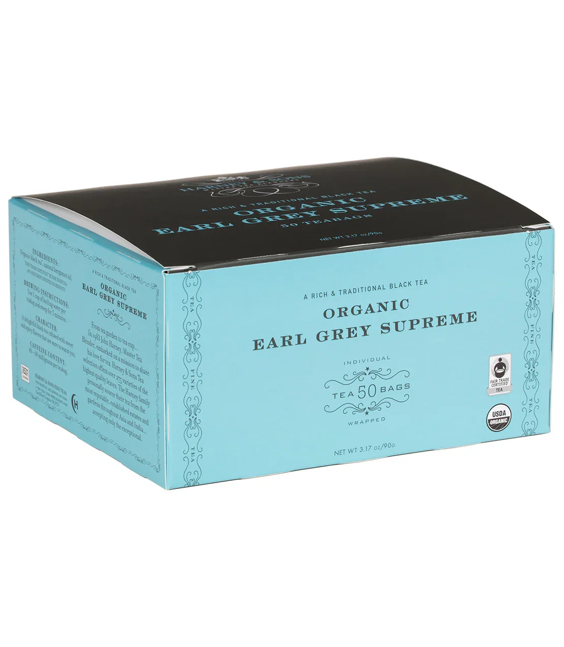 Image of Organic Earl Grey Supreme, Box of 50 Wrapped Teabags